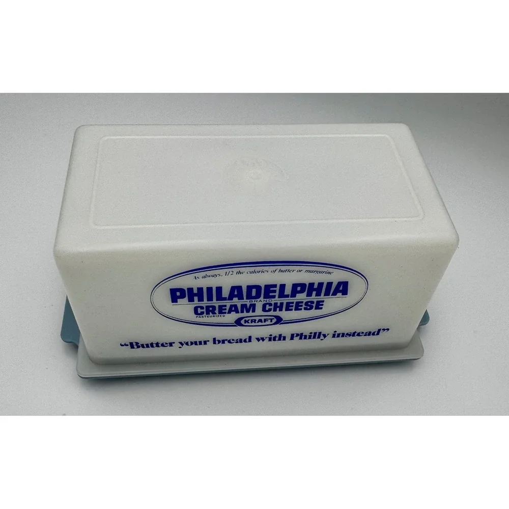 Vintage Philadelphia Cream Cheese Container Frig-O-Seal Plastic Storage Keeper